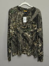 Load image into Gallery viewer, 90’s Sasquatch Mossy Oak Breakup Mesh Henley Shirt (XL) 🇺🇸