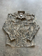 Load image into Gallery viewer, 2000’s Mossy Oak Shadowgrass Camo Denim Button-Up Shirt (XL)