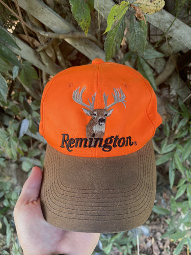 Vintage Hunters Orange Remington Buck Hat