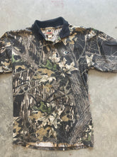 Load image into Gallery viewer, Vintage Mossy Oak Breakup Camo Polo Shirt (M)