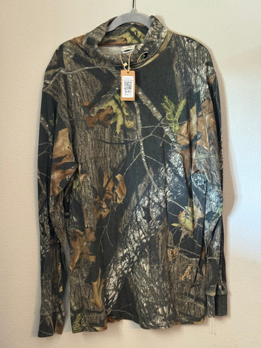 00’s Mossy Oak Breakup Mock Turtleneck Shirt (L)