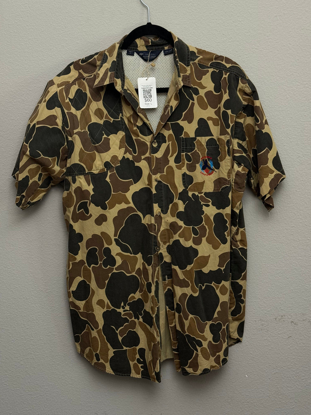 90’s Columbia Old School Camo Shirt (L)