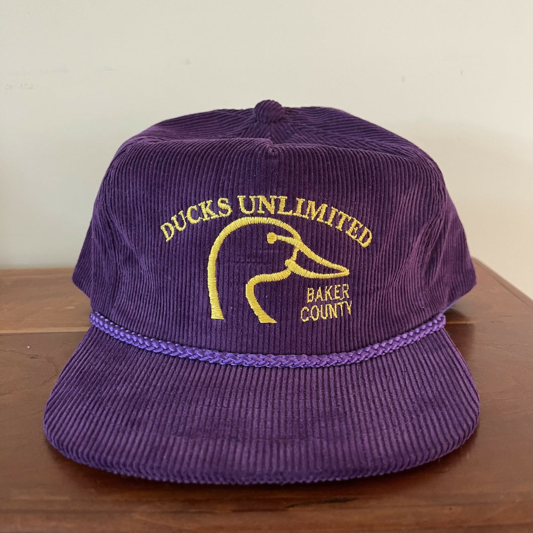 Ducks Unlimited Purple Corduroy Hat