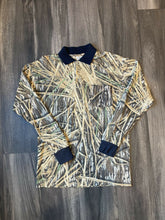 Load image into Gallery viewer, Vintage Mossy Oak Shadowgrass Camo Long Sleeve Polo Shirt (L)