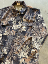 Load image into Gallery viewer, Vintage Mossy Oak Gen 1 Breakup Camo Snap Button Shirt (L)