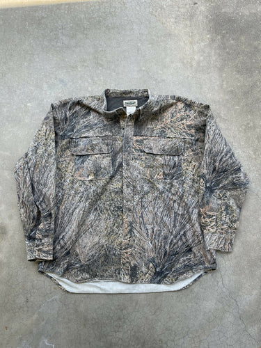 Vintage MossyOak Fieldstaff Brush Camo ButtonUp Shirt (2XL)