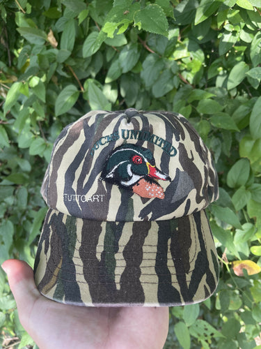 90’s Stuttgart Ducks Unlimited Camo Wood Duck Embroidered Snapback Hat