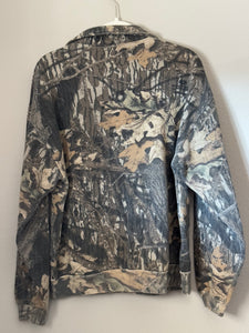 00’s Mossy Oak Break Up Jerzees Fleece Lined Pullover Jacket (L)