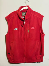 Load image into Gallery viewer, Drake Heavy Fleece Vest Razorbacks Red (XL)