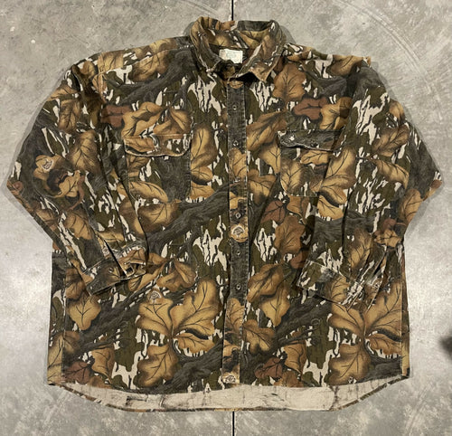 90’s Mossy Oak Fall Foliage Chamois Button Down (XXXL) 🇺🇸