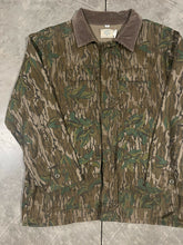 Load image into Gallery viewer, 80’s Mossy Oak Greenleaf Gray Corduroy Collar Jacket (XL) 🇺🇸