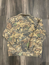 Load image into Gallery viewer, Vintage Mossy Oak Forest Floor Camo Cotton Quarter-Zip Pullover (L)