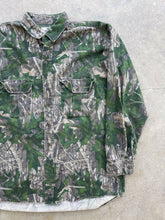 Load image into Gallery viewer, Vintage MossyOak Shadow Leaf Camo Button Up Shirt (XL/XXL)