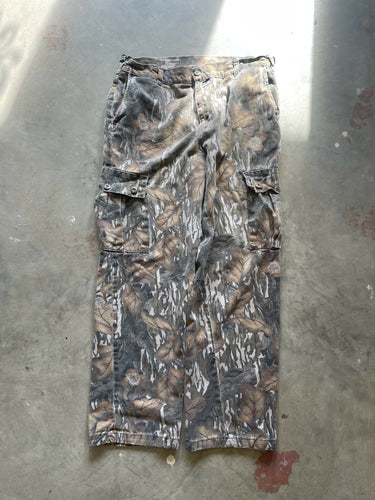 Vintage Mossy Oak Fall Foliage Camo Adjustable Waist Pants (L)