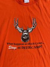 Load image into Gallery viewer, ‘00s What Happens at Deer Camp Stays T-Shirt (XL)