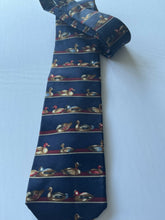 Load image into Gallery viewer, Ducks on Shelf Silk Tie