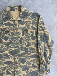 Vintage Duck Camo Button Up Shirt (L)