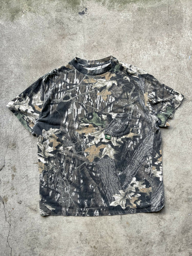 Vintage MossyOak Breakup Camo Pocket T-Shirt (M/L)