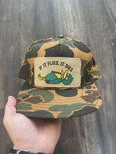 Load image into Gallery viewer, 1990’s Duck Camo “If It Flies It Dies” Duck Hunting SnapBack Hat