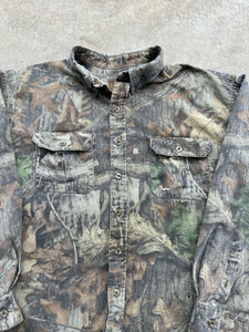 Vintage Duxback Realtree Advantage Timber Camo Button-Up (XXL)