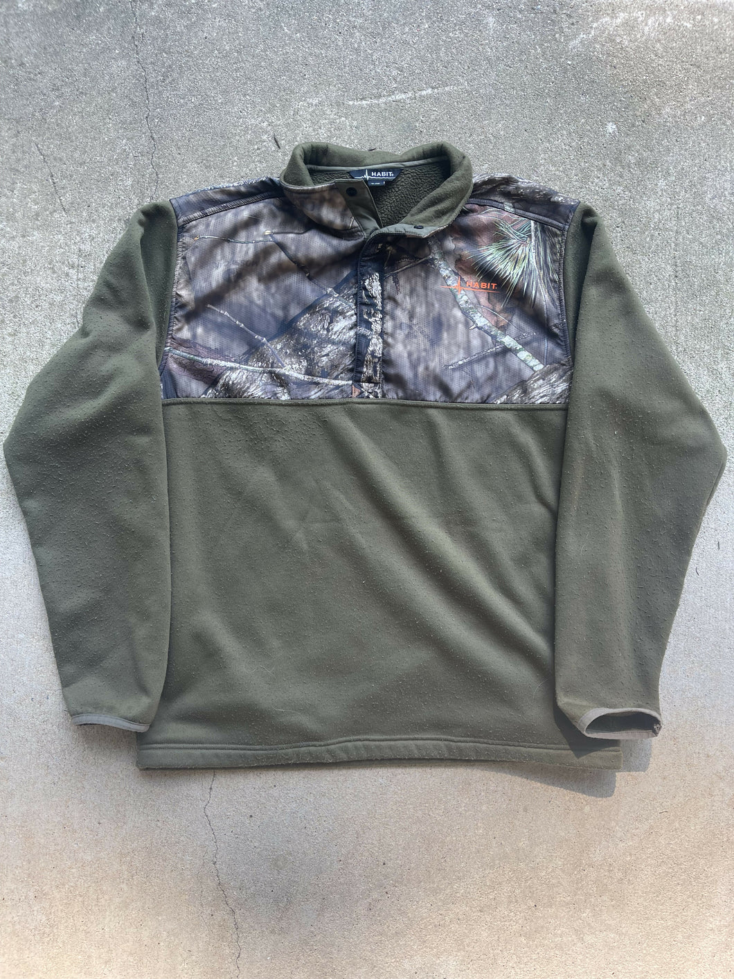 Habit MossyOak Camo Henley Pullover (XL)