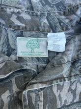 Load image into Gallery viewer, Vintage Mossy Oak Treestand Camo Chamois Shirt | Medium (23x28) | Made in USA