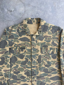 Vintage Duck Camo Button Up Shirt (L)