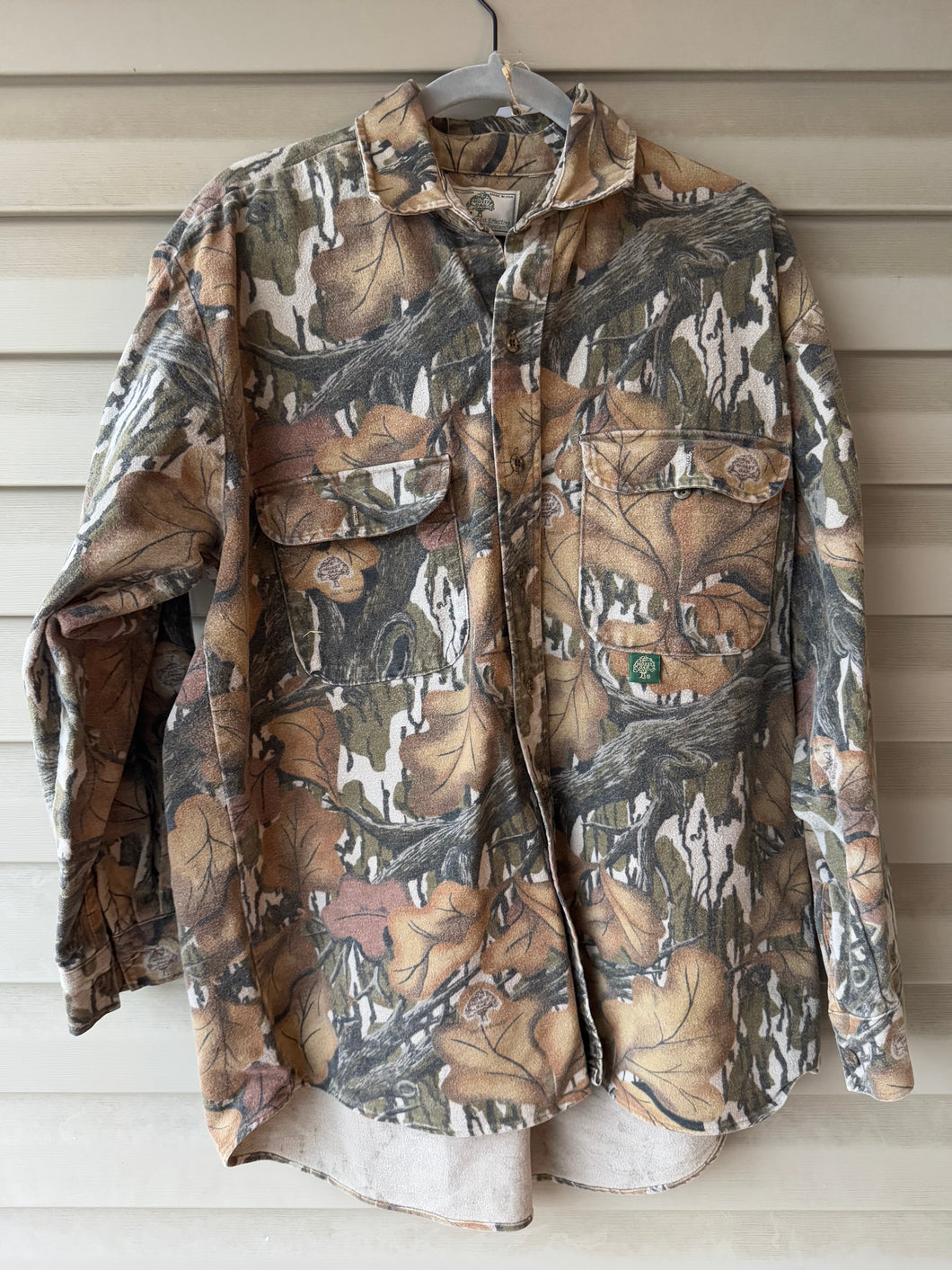 90’s Mossy Oak Fall Foliage Chamois Shirt (L/XL) 🇺🇸