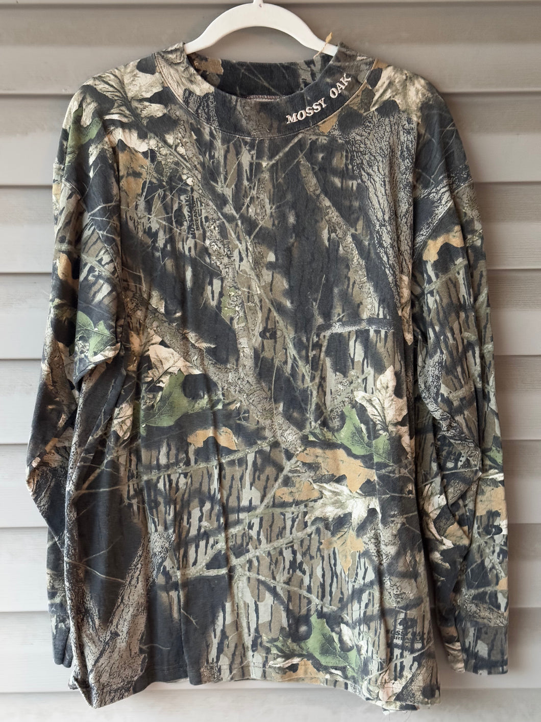 90’s Mossy Oak Break Up Mock Turtleneck Shirt (XL)🇺🇸