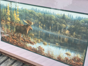 Black Bay Moose Framed Ducks Unlimited Print by Jim Hautman (20”x30”)