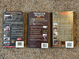 Realtree Monster Bucks & Classic Hunts VHS Bundle