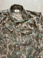 Load image into Gallery viewer, Vintage Mossy Oak Greenleaf Camo Strap Shirt (XL)