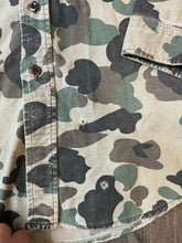 Load image into Gallery viewer, Vintage Distressed Duck Camo Chamois Shirt (L)