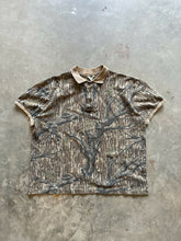 Load image into Gallery viewer, Vintage Mossy Oak Treestand Camo Polo Shirt (L)