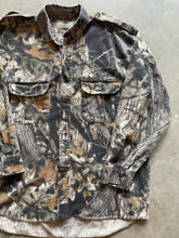 Load image into Gallery viewer, Vintage Mossy Oak Breakup Camo Strap Shirt (XL)