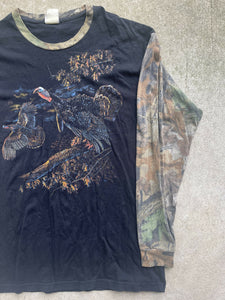 Vintage Turkey Graphic T-Shirt Realtree Advantage Camo (XL)