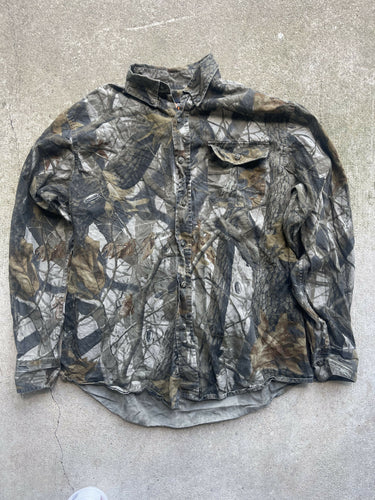 Realtree Hardwoods Camo Outfitters Ridge Button-Up Shirt (M)