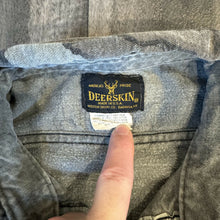 Load image into Gallery viewer, 1990’s Deerskin Trebark Camo Chamois Shirt (L)