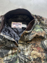 Load image into Gallery viewer, Vintage Superflauge Camo Bomber Jacket (L)