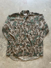 Load image into Gallery viewer, Vintage Mossy Oak Greenleaf Camo Strap Shirt (XL)