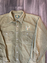 Load image into Gallery viewer, 1990’s Cabela’s Deer Embroidered Chamois Shirt (XL)