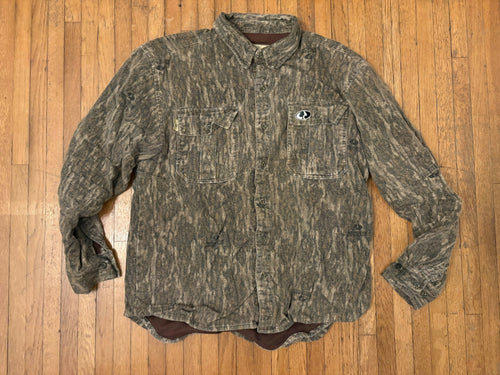 Mossy Oak Bottomland Lined Hunting Button Down Shirt Size M