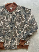 Load image into Gallery viewer, Vintage Mossy Oak Treestand Camo Bomber Jacket (L)