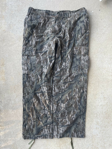 Vintage Mossy Oak Treestand Camo Adjustable Waist Chamois Pants (XL)