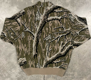 90’s Whitewater Outdoor Mossy Oak Treestand Knit Sweater (L) 🇺🇸