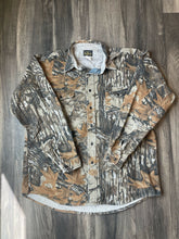 Load image into Gallery viewer, 1990’s Deerskin Realtree Extra Brown Camo Chamois Shirt (2XL)