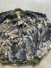 Load image into Gallery viewer, Vintage Mossy Oak Breakup Camo Bomber Jacket (XL)