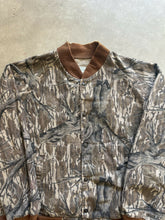 Load image into Gallery viewer, Vintage Mossy Oak Treestand Camo Bomber Jacket (XL)