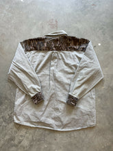 Load image into Gallery viewer, Vintage Scottish Greys Mossy Oak Treestand Camo Button Up Shirt (L)