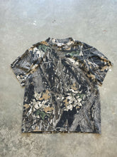 Load image into Gallery viewer, Vintage Mossy Oak Breakup Camo Mock Neck Cut Shirt (2XL)